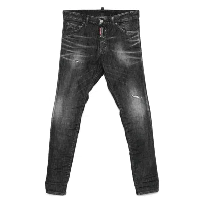DSQUARED2 DSQUARED2 BLACK DENIM - REGULAR & STRAIGHT-LEG JEANS MEN