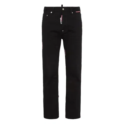 DSQUARED2 DSQUARED2 BLACK DENIM - REGULAR & STRAIGHT-LEG JEANS MEN
