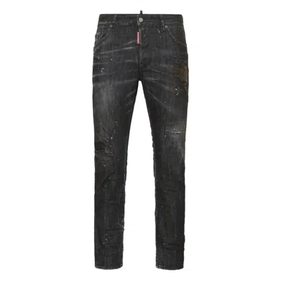 DSQUARED2 DSQUARED2 BLACK DENIM - SLIM-FIT JEANS MEN