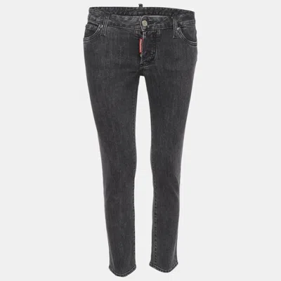 Dsquared2 Black Denim Low Waist Jeans S/waist