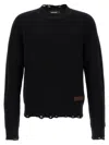 Dsquared2 Destroyed Sweaters And Cardigans Black In Black