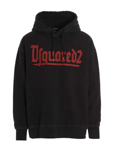 DSQUARED2 BLACK DSQUARED2 HOODIE