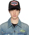 Dsquared2 Black Logo Patch Baseball Cap In Black