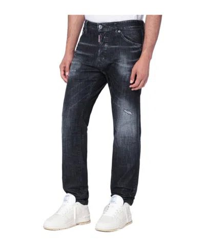Dsquared2 Black Easy Wash 642 Jeans In Blue
