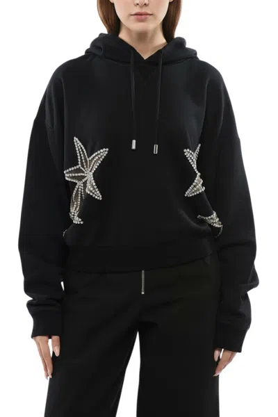 Dsquared2 Black Embellished Hood Sweatshirt