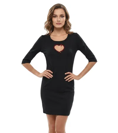 Dsquared2 Black Embellished Round Neck Dress