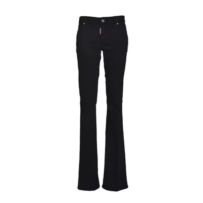 Dsquared2 Black Flare Twiggy Denim Jeans