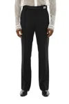 Dsquared2 Black Flat Front Pants In Multi