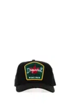 Dsquared2 Dsquared Black Gabardine Baseball Cap In Black