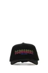 DSQUARED2 DSQUARED2 BLACK GABARDINE BASEBALL CAP