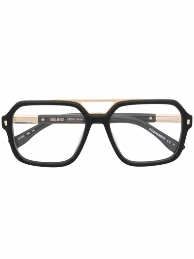 DSQUARED2 DSQUARED2 BLACK GOLD METAL GLASSES