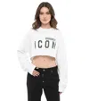 Dsquared2 Black Graphic Crew Neck Sweatshirt In Transparent