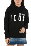 Dsquared2 Logo-printed Drawstring Hoodie In Black