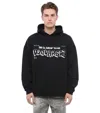 Dsquared2 Canadian Village Logo Loose Fit Hoodie In Black