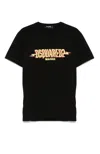 Dsquared2 Black Graphic Print T-shirt With Relaxed Fit
