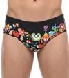 Dsquared2 X Pac-man Logo-print Briefs In Blue
