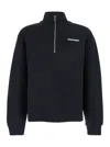 Dsquared2 Men Black High Neck Sweatshirt With Lettering Logo On The Front In Cotton Man In Black