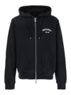 Dsquared2 Black Sweatshirt With Hood And Zip And Logo Detail On The Front In Black