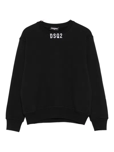 DSQUARED2 BLACK HOODIE DSQUARED KIDS