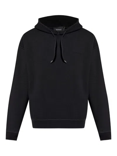 Dsquared2 Relaxed Fit Black Hoodie With Embossed Logo
