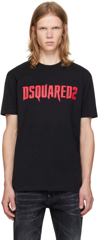 Dsquared2 Black Horror Logo T-shirt