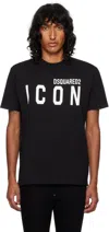 DSQUARED2 BLACK 'ICON' COOL FIT T-SHIRT