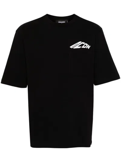 DSQUARED2 BLACK ICON T-SHIRT