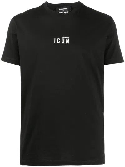 Dsquared2 Black Icon T-shirt In Blue