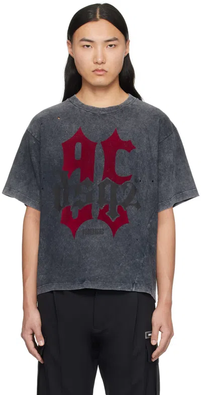 Dsquared2 Black Iron Fit T-shirt In 814 Charcoal