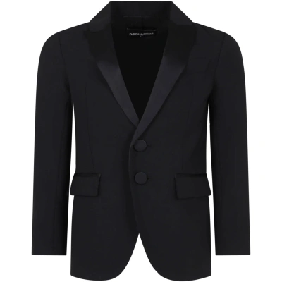 Dsquared2 Kids' Black Jacket For Boy