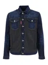 Dsquared2 Black Jacket With Classic Collar And Front And Rear Down Filled Panel