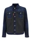 Dsquared2 Black Jacket With Classic Collar And Front And Rear Down Filled Panel In Dnim Man In Black