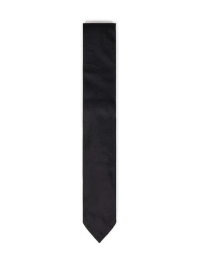 Dsquared2 Silk Jacquard Tie In Black