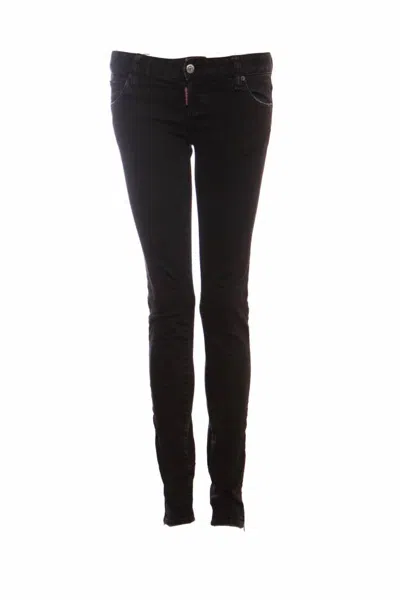 Dsquared2 , Black Jeans With Silver Hardware.