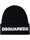 Dsquared2 Wool Hat With Embroidered Logo In Brown