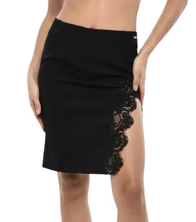 Dsquared2 Black Lace Mini Skirt