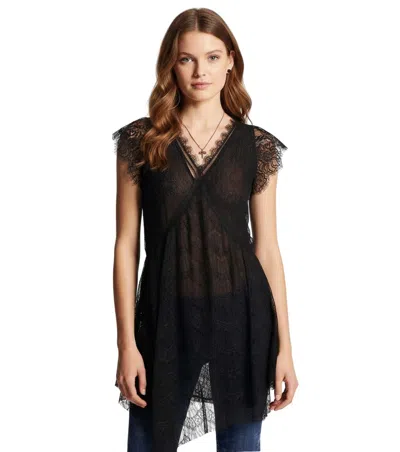 Dsquared2 Black Lace V Neck Mini Dress