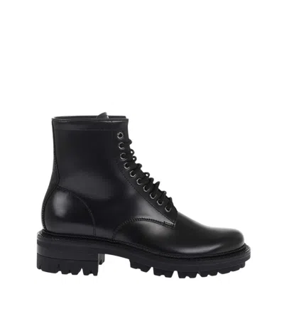 Dsquared2 Black Leather Ankle Boots