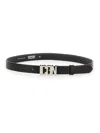Dsquared2 Leather Belt With Iconic Silver Buckle