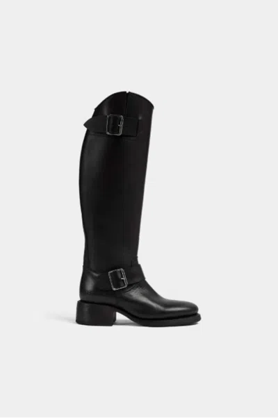Dsquared2 Black Leather Boots