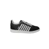 Dsquared2 Black Low Top Sneakers With Contrasting Striped Embellishment On The Side In Leather Woman