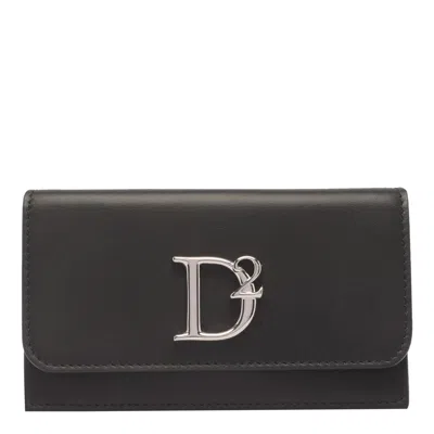 Dsquared2 Black Leather Card Holder