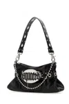 DSQUARED2 BLACK LEATHER GOTHIC SHOULDER BAG