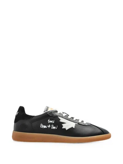 Dsquared2 Black Leather Sneakers