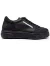 DSQUARED2 DSQUARED2 BLACK LEATHER SNEAKERS