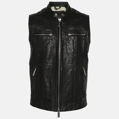 Dsquared2 Black Leather Vest