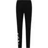 Dsquared2 Black Leggings For Girl With Logo In Black