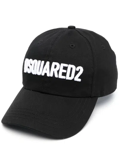 Dsquared2 Black Logo-applique Cap
