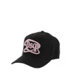 Dsquared2 Logo-embroidered Distressed Baseball Cap In Black