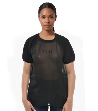 Dsquared2 Icon Rhinestone-embellished T-shirt In Black